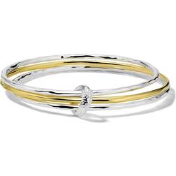 Ippolita Classico Mixed Texture Bangle - Gold/Silver