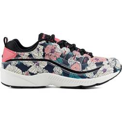 Easy Spirit Romy W - Black Leather Floral Print