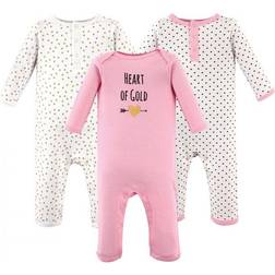 Hudson Baby Union Coveralls 3-pack - Heart of Gold (10151322)
