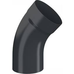 Lindab 45 Degree Pipe Bend with Socket 75mm Anthracite Grey