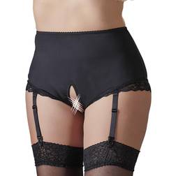 Cottelli Collection Crotchless Briefs with Suspender Straps