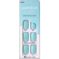 Kiss imPRESS Press-on Manicure Mint To Be 30-pack