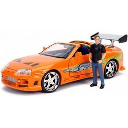 Jada Fast & Furious Brian & Orange Toyota Supra 1:24 Die Cast Vehicle with Figure