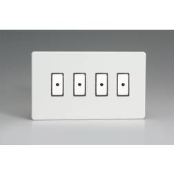 Varilight 4-Gang V-Pro Eclique2 Touch/Remote Control LED Dimmer Premium White JDQE104S