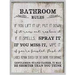 Stupell Bathroom Rules 27x35cm Wall Framed Art 27.9x35.6cm