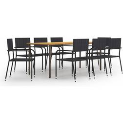 vidaXL 3072509 Juego de comedor de patio, 1 Mesa incl. 8 Sillas