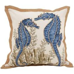 Saro Lifestyle I See Seahorses Complete Decoration Pillows Blue (50.8x50.8cm)