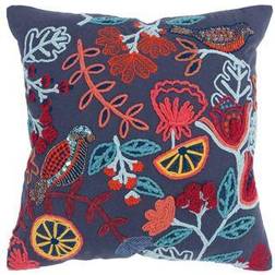 Rizzy Home Poly Filled Floral with Bird Complete Decoration Pillows Blue (50.8x50.8cm)