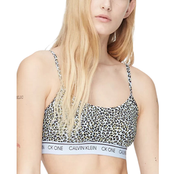 Calvin Klein One Cotton Unlined Bralette - Mini Cheetah