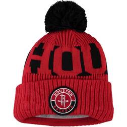 New Era Houston Rockets Sport Cuffed Knit Beanies with Pom Youth