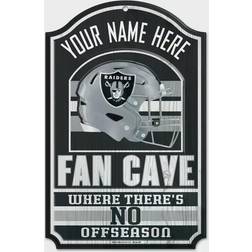 WinCraft Las Vegas Raiders Personalized Fan Cave Wood Sign