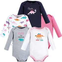 Hudson Cotton Long-Sleeve Bodysuits 5-pack - Cuteasaurus (10118746)