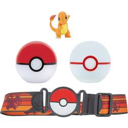 Jazwares PokÃ©mon Clip'n'Go PokÃ© GÃ¼rtel Set Pokeball, Premierball & Glumanda #1 Action Figure multicolor