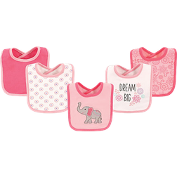 Hudson Drooler Bib Pink Elephant 5-pack