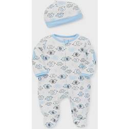 Little Me Elephant Footie & Hat Set - Blue