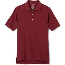 French Toast Boy's Short Sleeve Pique Polo - Burgundy