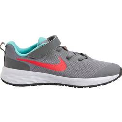 Nike Revolution 6 PSV - Smoke Gray/Siren Red/Washed Teal