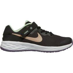 Nike Revolution 6 FlyEase GSV - Black/Mint Foam/Canyon Purple/Metallic Red Bronze