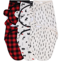 The Peanutshell Swaddle Wrap Plaid Woodland 3-pack