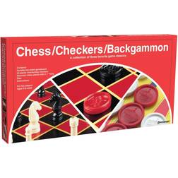 Pressman Checkers Chess Backgammon