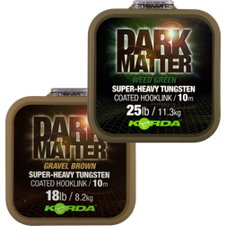 Korda Tresse à bas de ligne Dark Matter Tungsten Coated Braid 18lb Marron