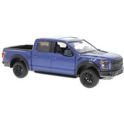 Motormax 2017 Ford F-150 Raptor Pickup Truck Red with Black Wheels 1/27 Diecast Model Car instock 79344r