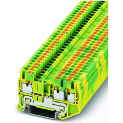 Phoenix Contact Pt 2,5-Twin-Pe Terminal Block, Din Rail, 3Pos, 12Awg
