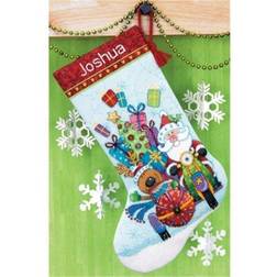 Santa's Sidecar Stocking Counted Cross Stitch Kit 16" Long 14 Count