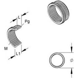 Lemvigh-Müller Overgangsmuffe Messing Pg21 /M20