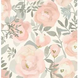 Nuwallpaper Rose Peachy Keen Peel & Stick Wallpaper