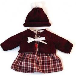Miniland Doll Clothes, Cold Weather Dress Set White