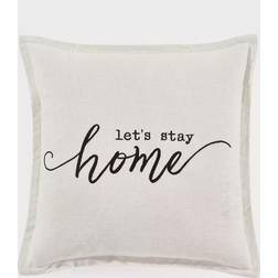 Lush Decor Let's Stay Home Script Cushion Cover White (50.8x50.8cm)