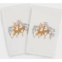 Christmas Deer Guest Towel White (76.2x40.64cm)