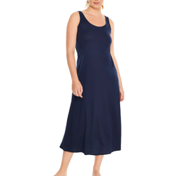 Hanro Deluxe Long Tank Gown - Deep Navy