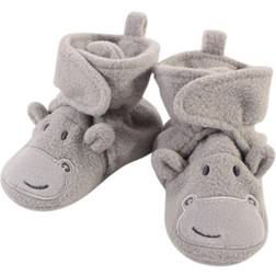 Hudson Animal Fleece Lined Booties - Hippo