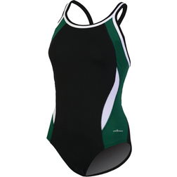 Dolfin Reliance Colorblock DBX Back One Piece Swimsuit - Black/Green