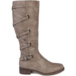 Journee Collection Carly Extra Wide Calf - Taupe