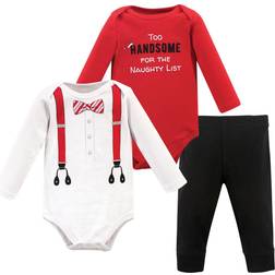 Little Treasures Long Sleeve Bodysuits and Pants - Red Suspenders (11172550)