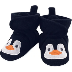 Hudson Animal Fleece Booties - Navy Penguin