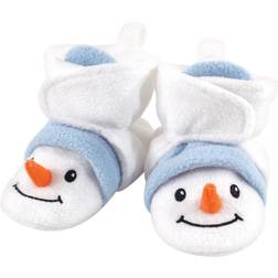 Hudson Holiday Fleece Booties - Snowman