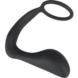 Black Velvets Anello per pene/testicoli con plug anale Black Velvets