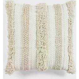 Lush Decor Wilbur Tufted Cushion Cover Beige (50.8x50.8cm)