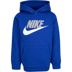 Nike Little Kid's Sportswear Club Fleece Pullover Hoodie - Game Royal/Light Smoke Grey/White