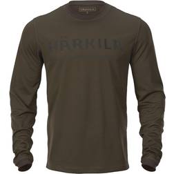 Härkila Herren Langarmshirt - Hunting Green/Shadow Brown