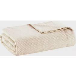 Madison Park Mjuk Egyptisk Bomull Andningsbar Mysig Filt Beige (228.6x167.64cm)