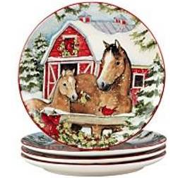 Certified International Homestead Christmas Dinner Plate 11" 4