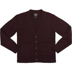 French Toast Anti-Pill V-Neck Cardigan Sweater - Burgundy