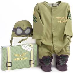 Baby Aspen Big Dreamzzz Baby Pilot Layette Set 2-pack - Olive Green (BA16010PL)