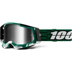 100% Racecraft II Milori Motocross Goggles, black-green