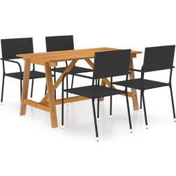 vidaXL 3068777 Juego de comedor de patio, 1 Mesa incl. 4 Sillas